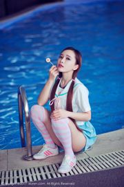 Ai Xiaoqing "Bagno in schiuma per il corpo umano + Lecca lecca da piscina per studenti giapponesi" [XiuRen] NO.866
