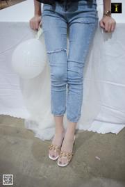 モデルユンジ「シルクのデイリージーンズ」[IESS奇妙で面白い]美しい脚とシルクの足