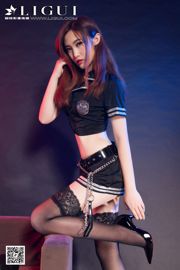 Model Promise "Black silk policewoman in shackles and silk feet" [丽柜贵足LiGui] Beautiful legs and jade feet photo