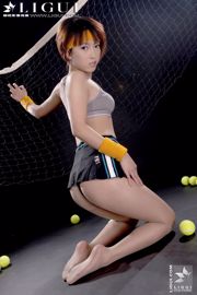 Modello Meimei "Badminton Beauty Silk Foot Show" collezione superiore, media e inferiore [丽 柜 LiGui] Belle gambe e foto di piedi di giada