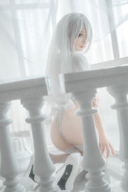 [Net Red COS] Anime Blogger Stupid Momo - 2B-Abito da sposa bianco